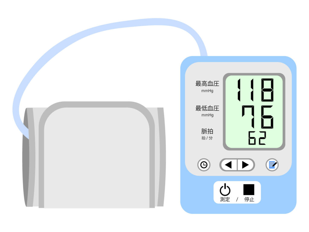 血圧計でわかる事　血圧の上と下、脈拍